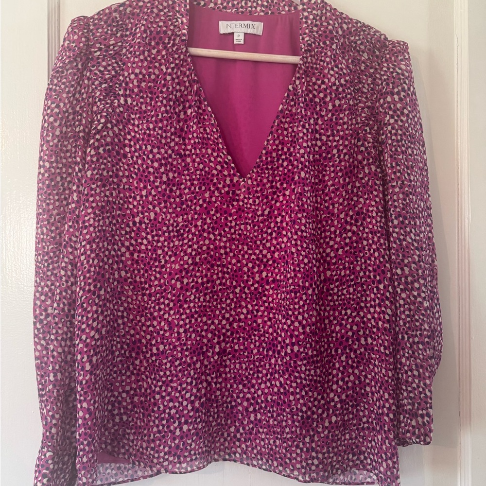 Intermix Women's Pink Patterned Top